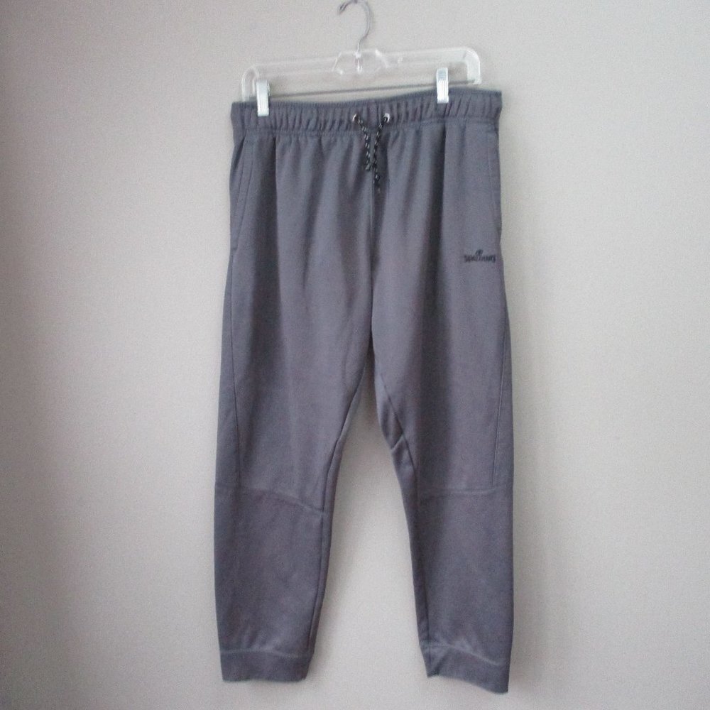 Mens Spalding Gray Sweatpants Joggers Size Large
